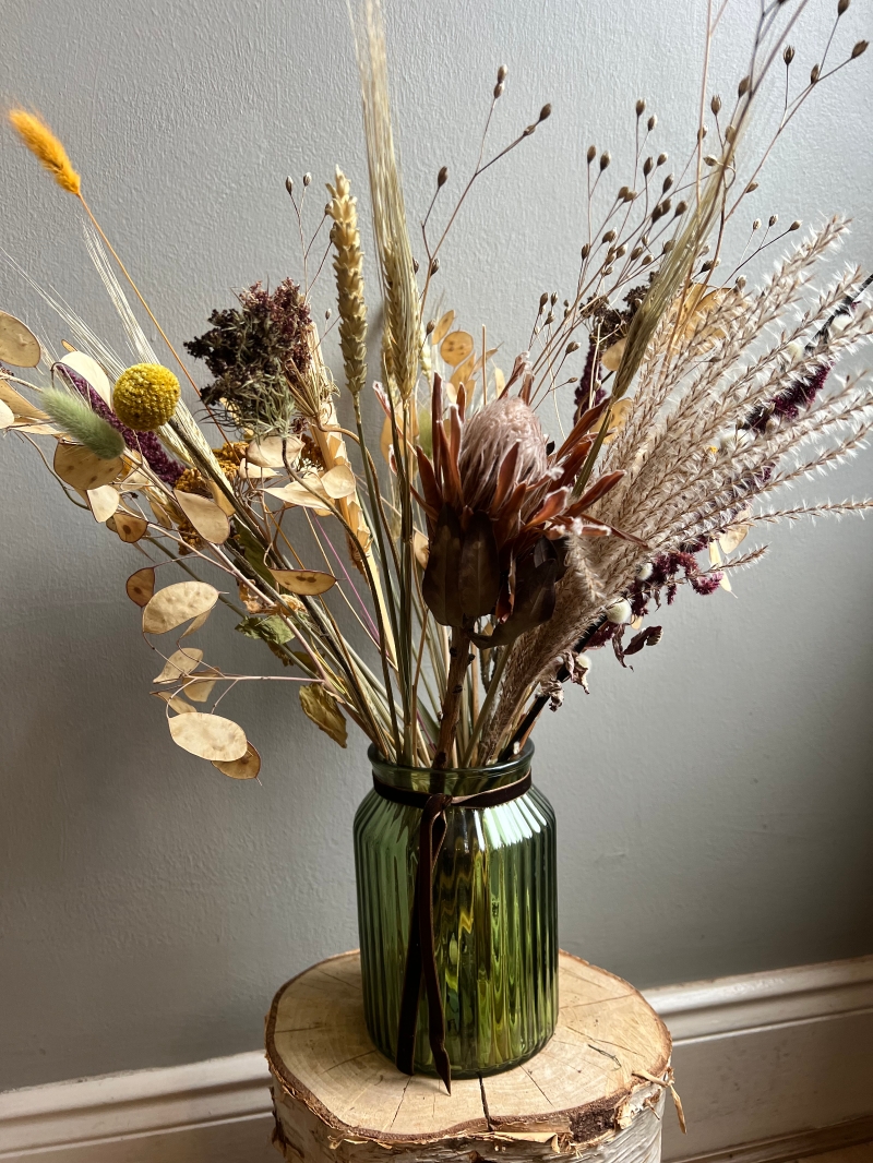 Dried Flowers In A Vase.