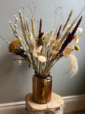 Dried Flowers In A Vase.